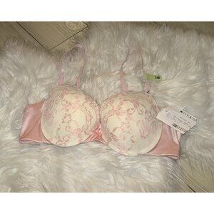 Maidenform DM9900 Love the Lift Push Up Demi Bra Padded UW Lace Womens 34B New